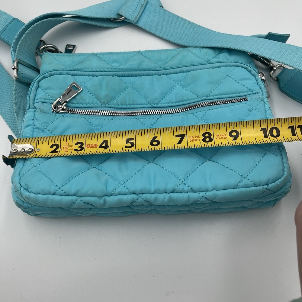 I.N.C. INTERNATIONAL CONCEPTS Margeauxx Quilted Crossbody Aqua Blue Summer Vacay - Picture 11 of 12